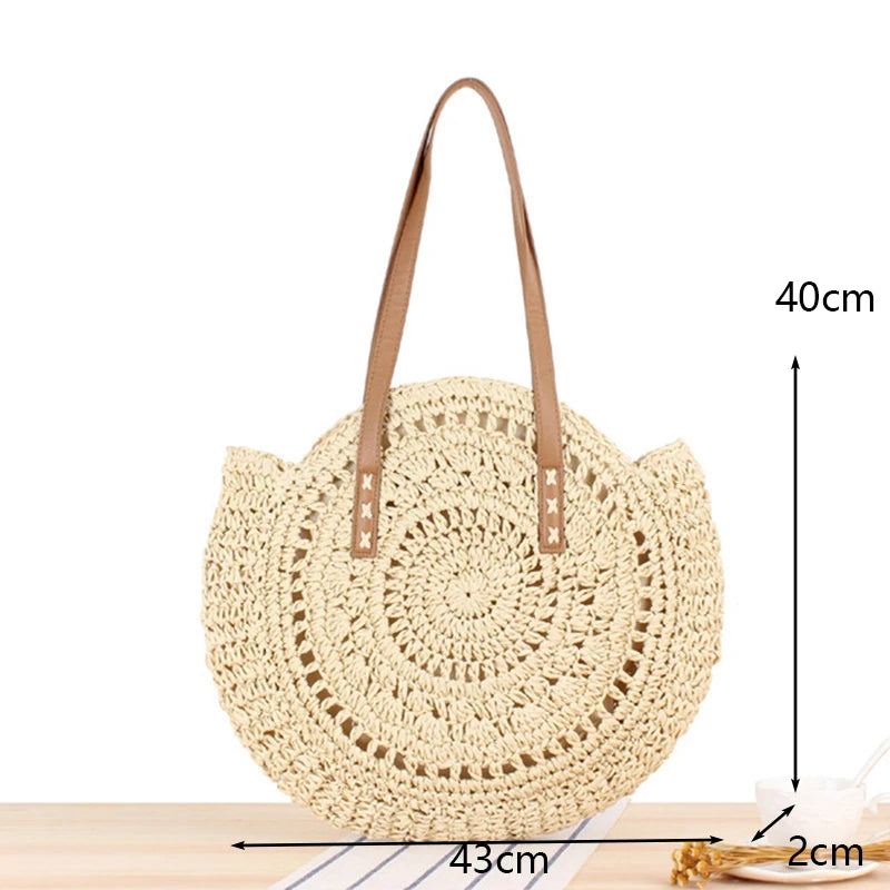Straw Beach Bag (various options)