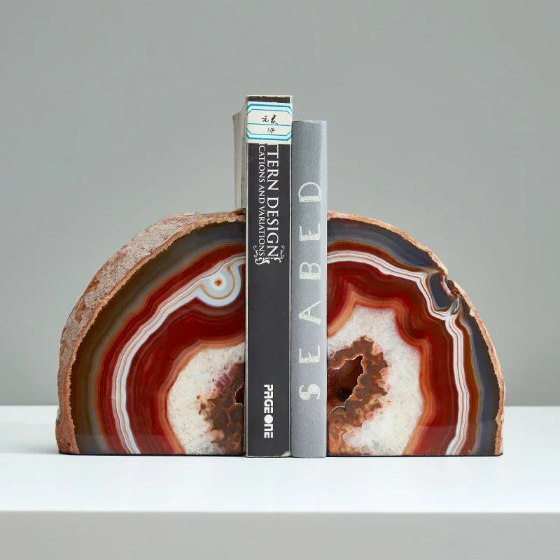 Large Agate Bookends