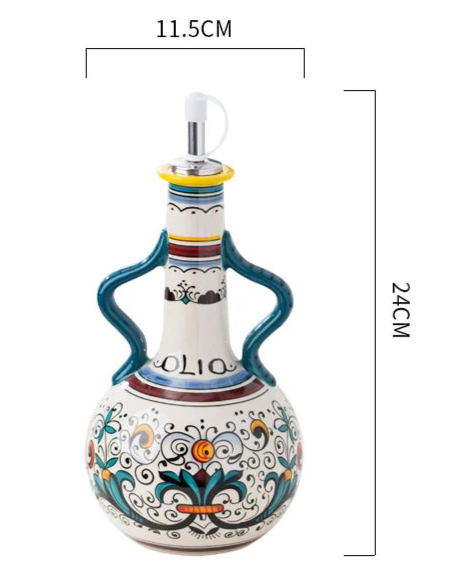 Handmade Ceramic Olive Oil Bottle