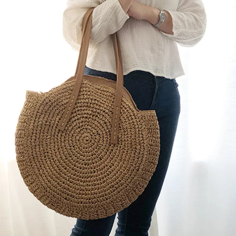 Straw Beach Bag (various options)