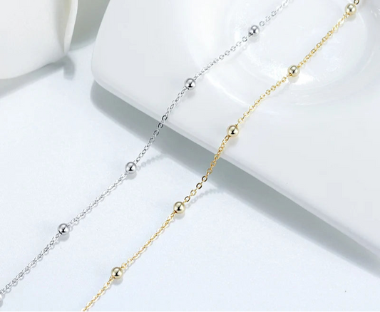 14K Gold Plated Sterling Silver Anklets (22 style options)