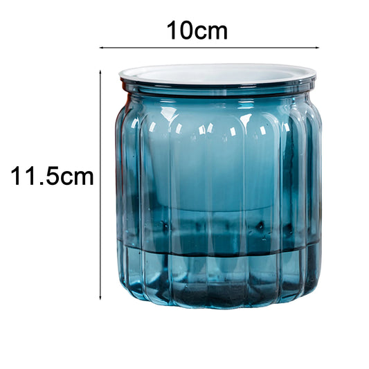 Self Watering Flower Pot Fish Tank Transparent Plastic Plant Pots Mini Self Watering Planter Pot Vase For Home Decoration