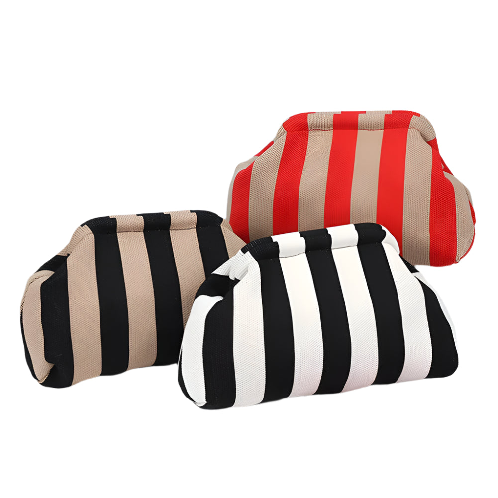 Summer Striped Beach Clutch