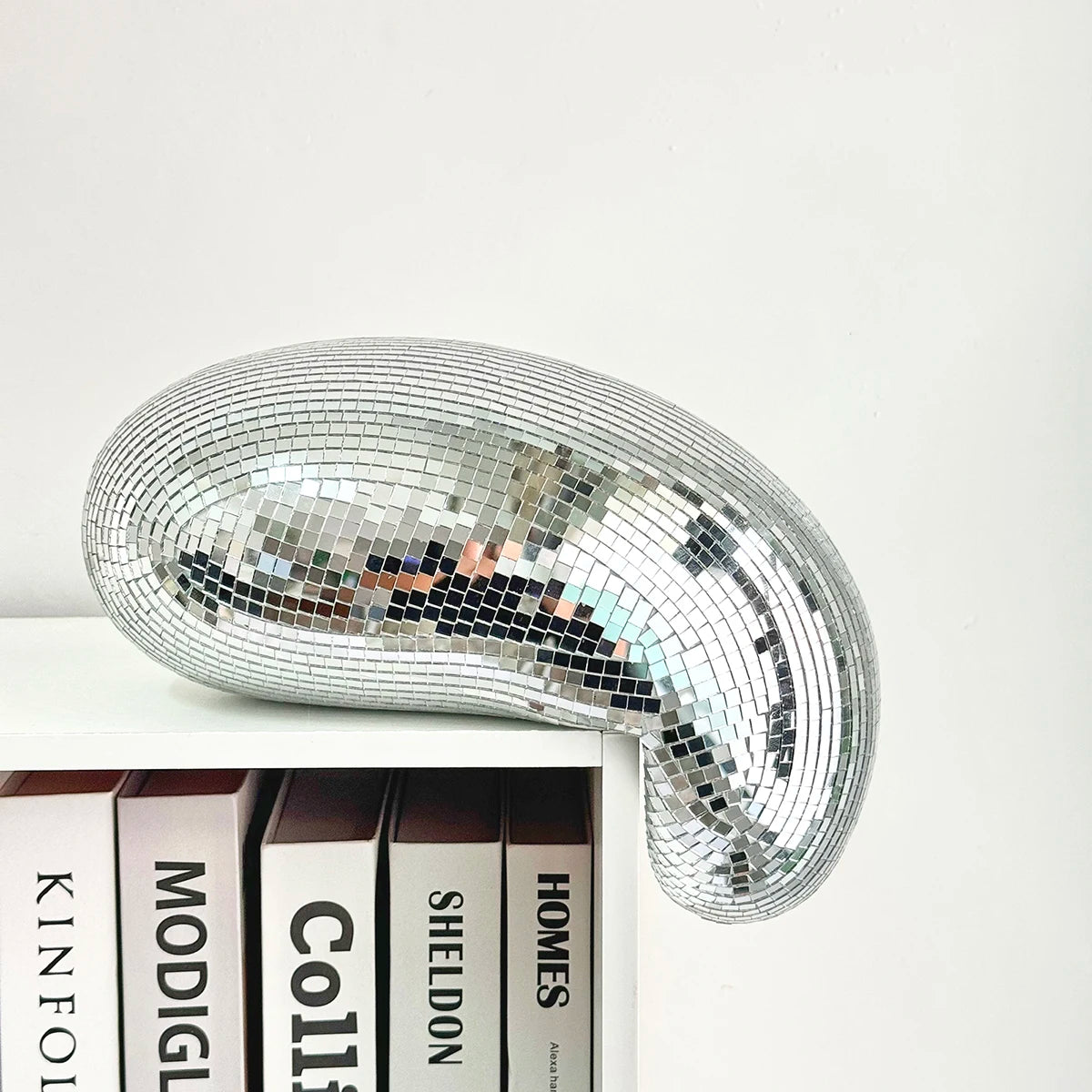 Melted Disco Ball Shelf Decor