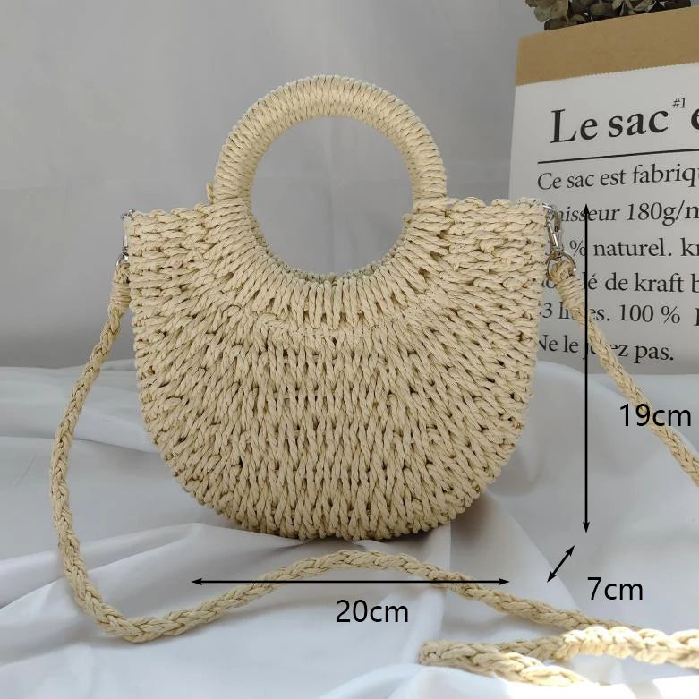 Straw Beach Bag (various options)