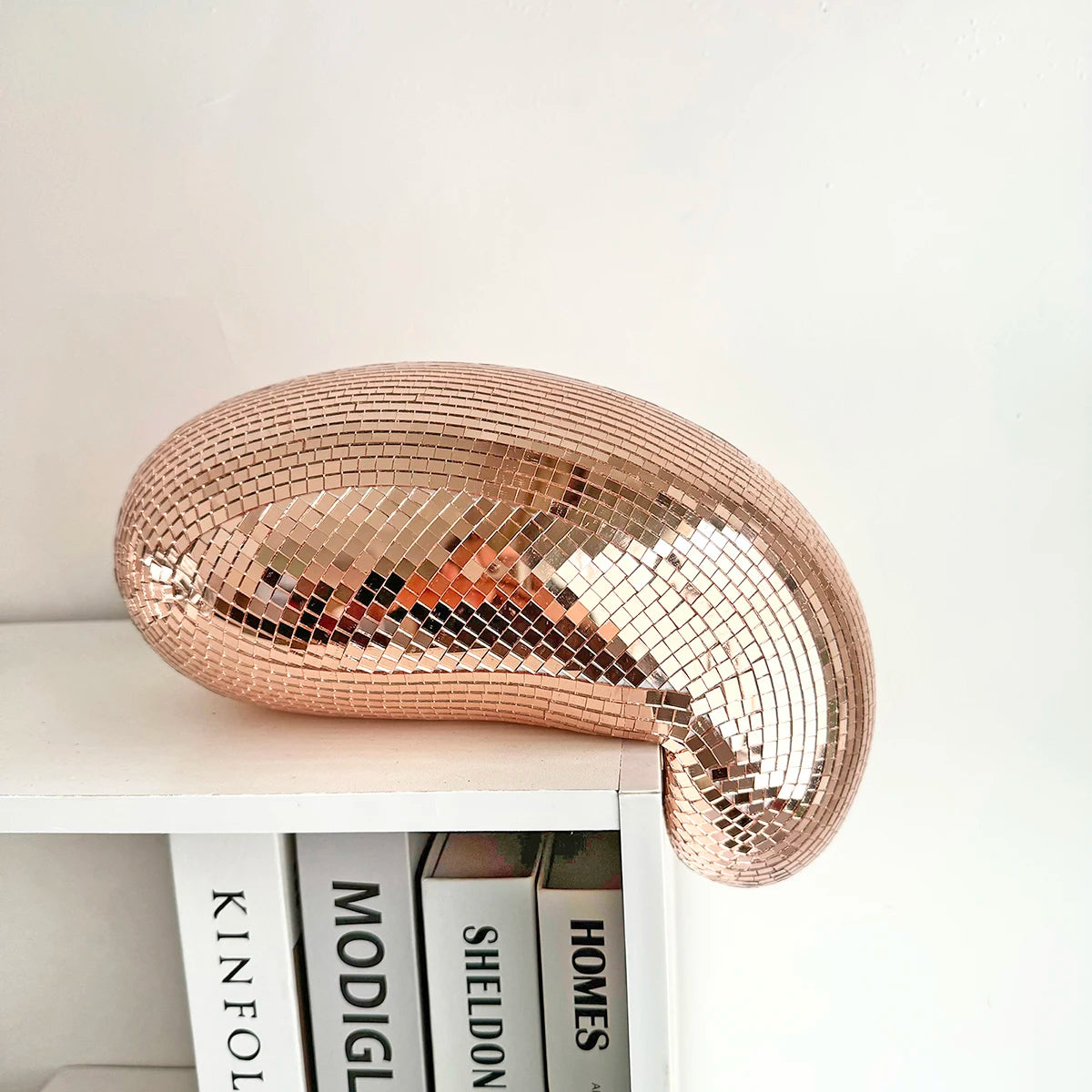 Melted Disco Ball Shelf Decor