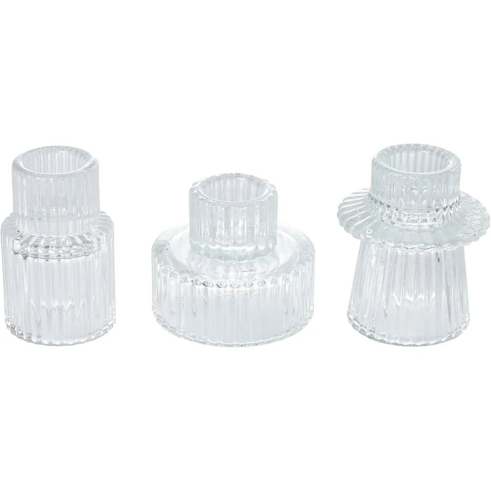 Colored Glass Candle Holders (4 color options)