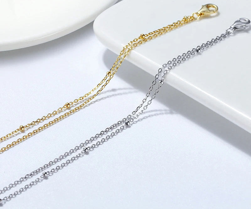 14K Gold Plated Sterling Silver Anklets (22 style options)