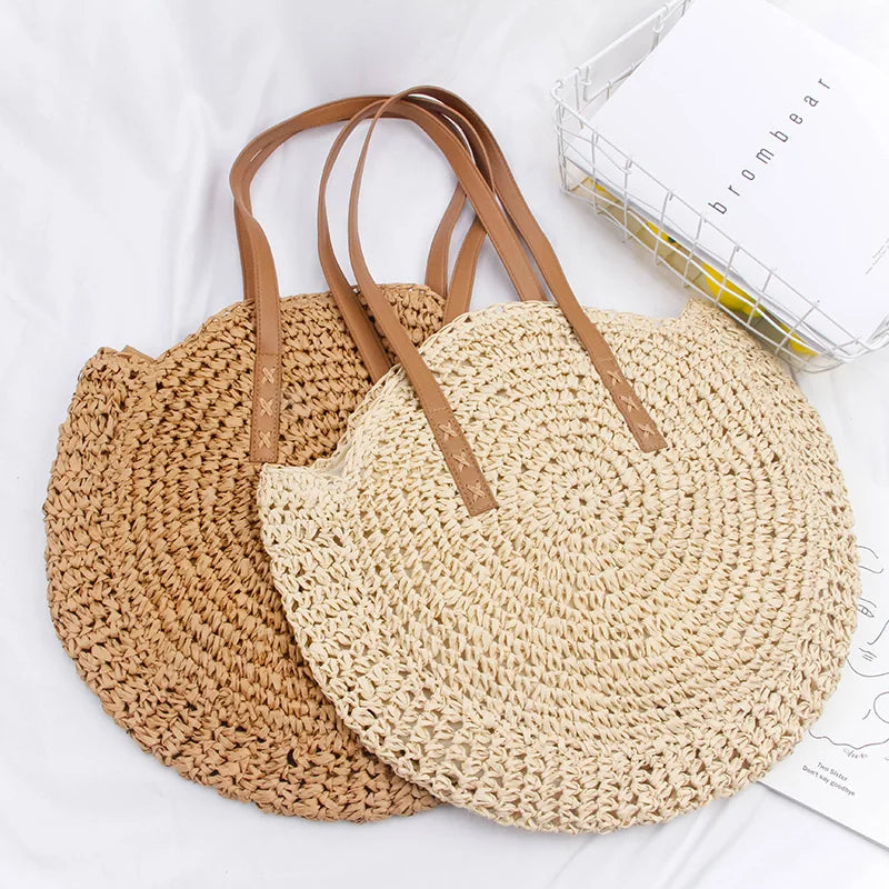 Straw Beach Bag (various options)