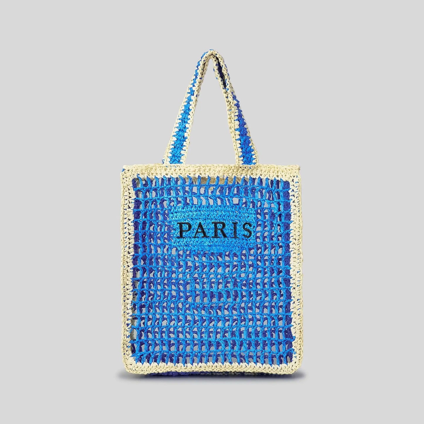 Straw Patchwork Shoulder Bag