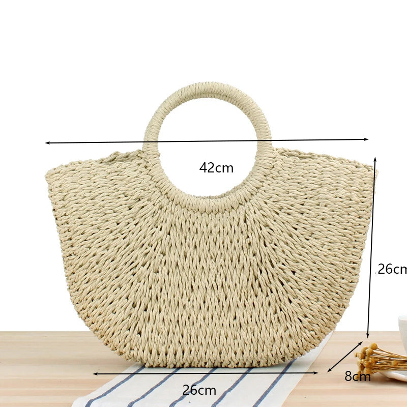 Straw Beach Bag (various options)