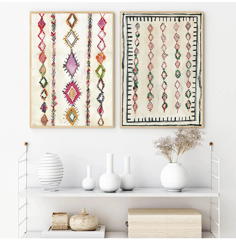 Moroccan Rug Art Poster Prints