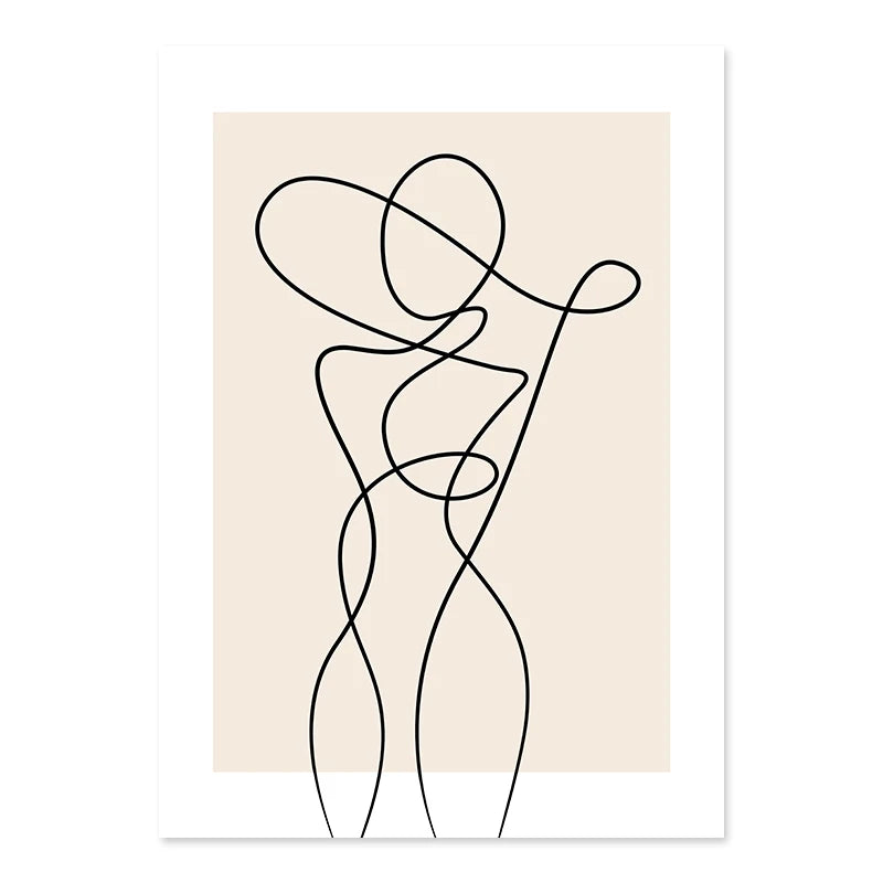 Neutral Abstract Boho Wall Poster Prints