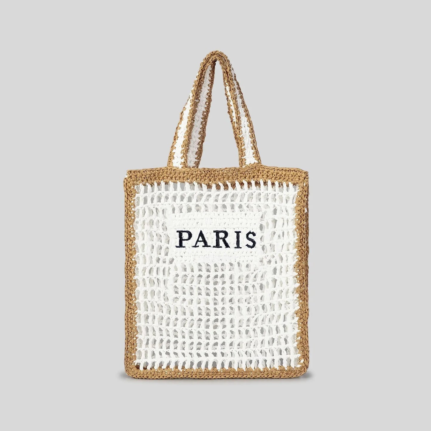 Straw Patchwork Shoulder Bag