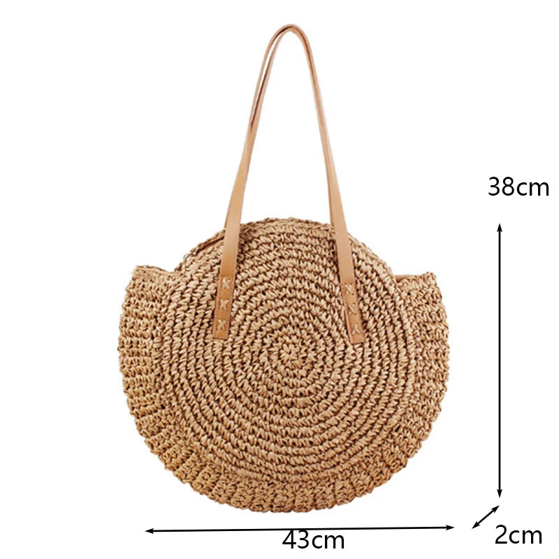 Straw Beach Bag (various options)