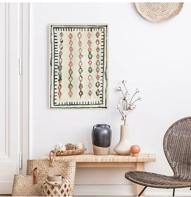 Moroccan Rug Art Poster Prints