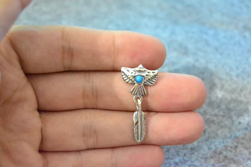 Flying Eagle Sterling Silver Earrings Single Earring.