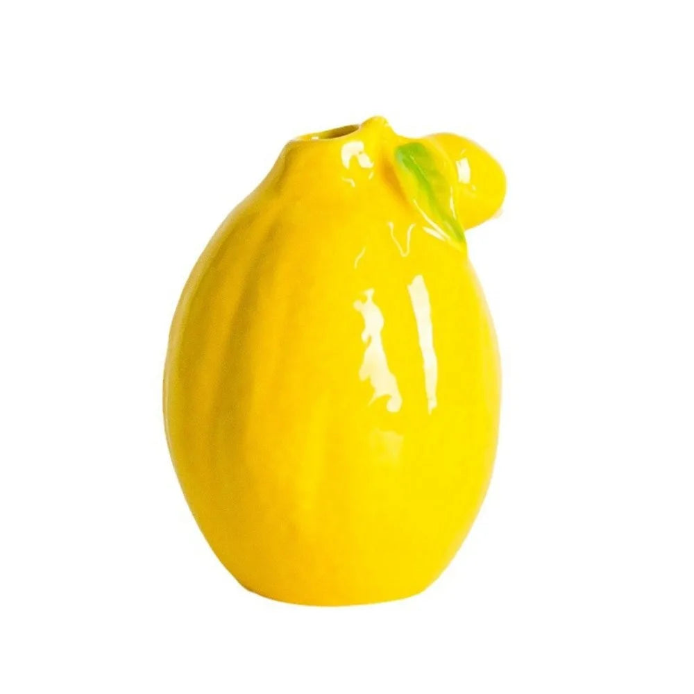 Ceramic Lemon & Pomegranate Vase