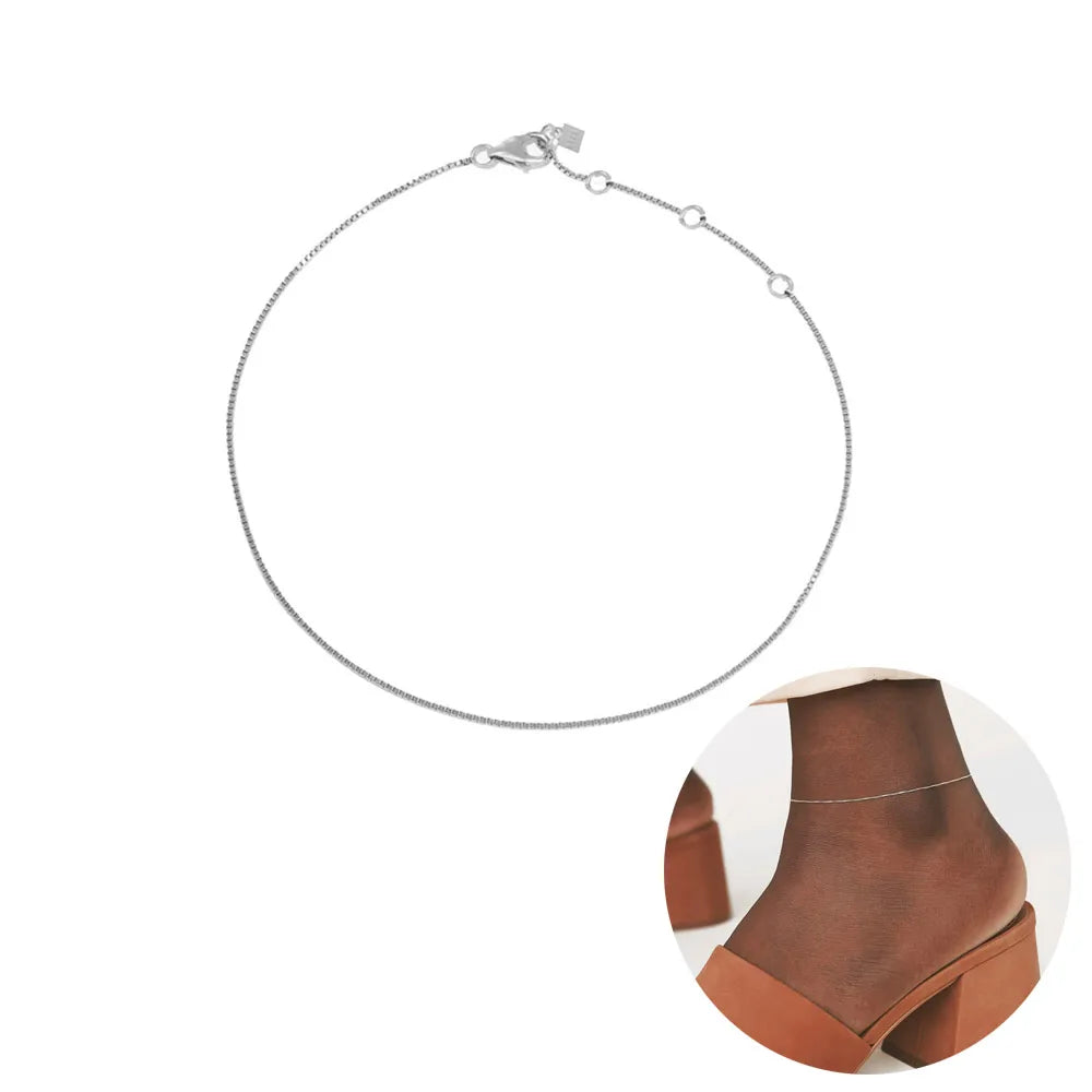 Sterling Silver & Gold-plated Anklets (6 options)