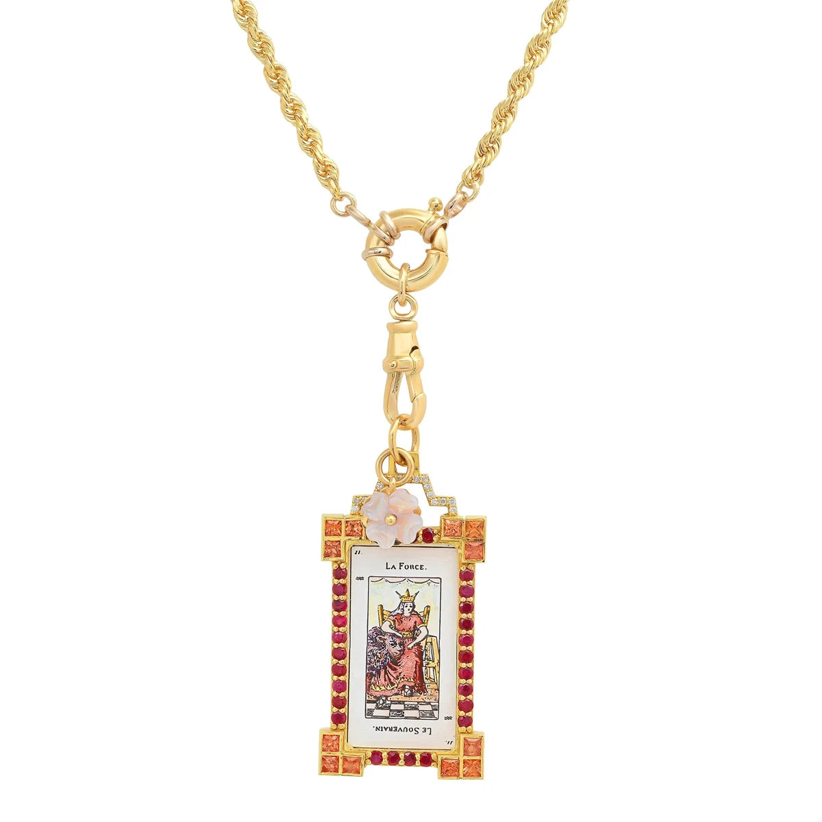 Gold-plated Bohemian Tarot Card Necklace