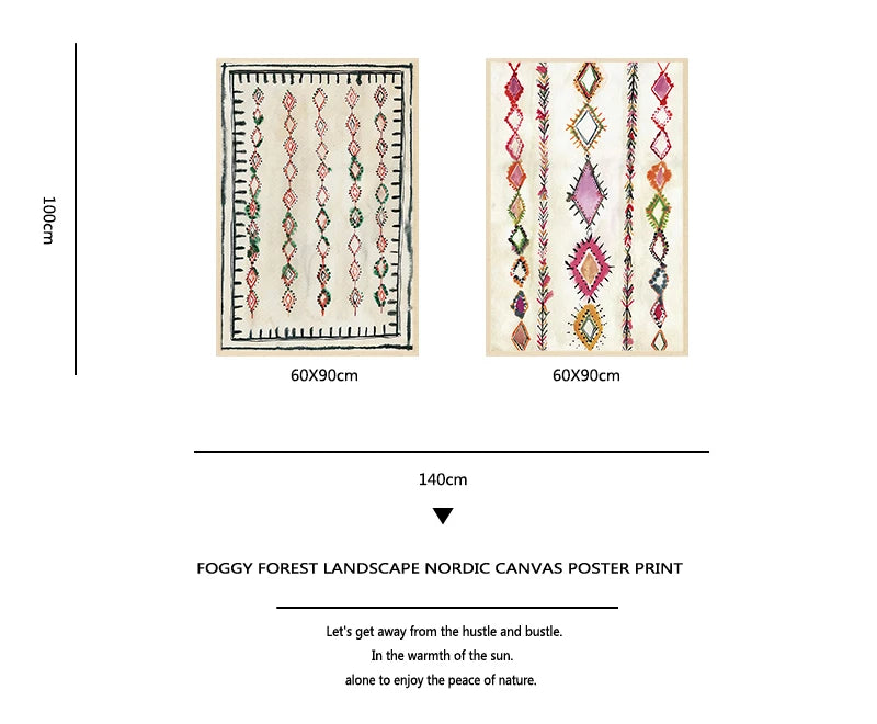 Moroccan Rug Art Poster Prints