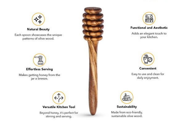 Olive Wood Honey Spoon