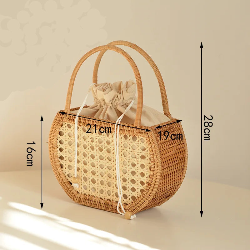 Rattan Basket Bag