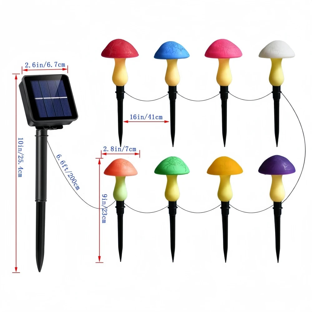 Solar Outdoor Mushroom Garden Light