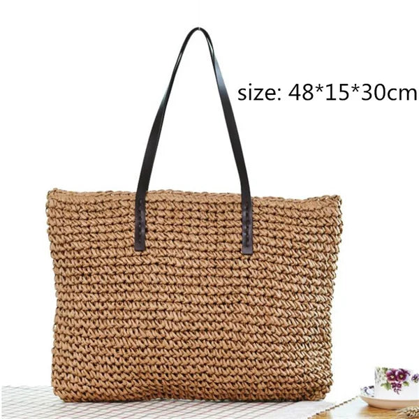 Straw Beach Bag (various options)