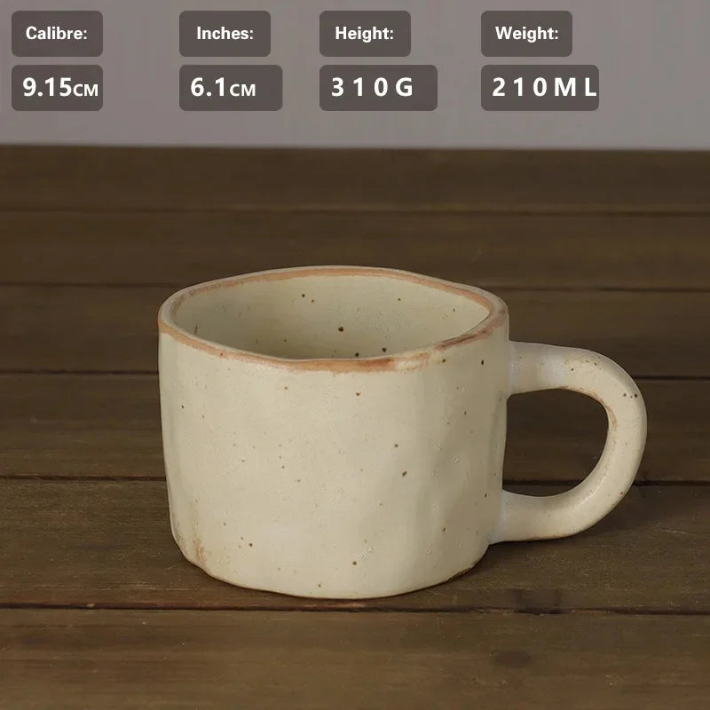 Handmade Stoneware Mug Set With Spoon