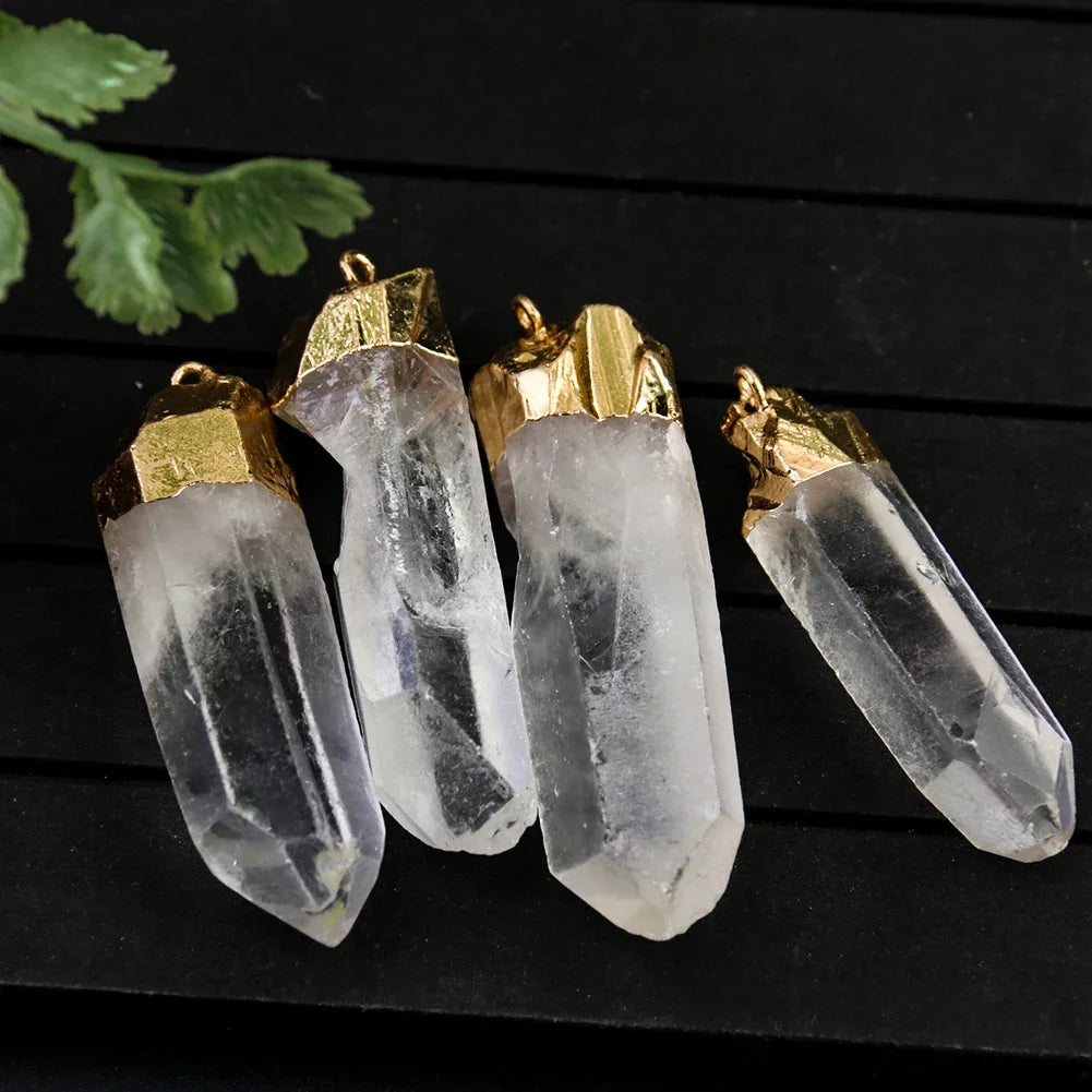 Natural Crystal Druzy Irregular Shape Pendant (1 piece, 44-60mm)