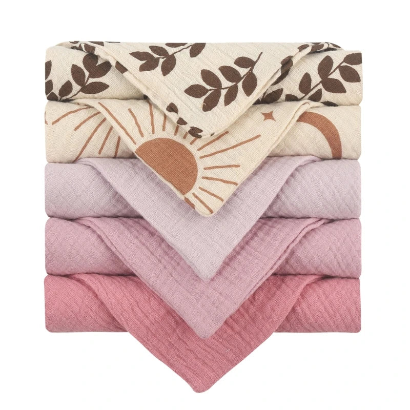 Muslin Wash Cloths for Babies (5 pieces)