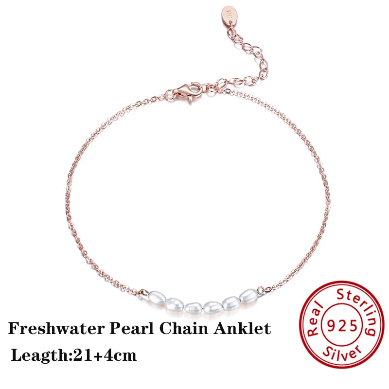 14K Gold Plated Sterling Silver Anklets (22 style options)