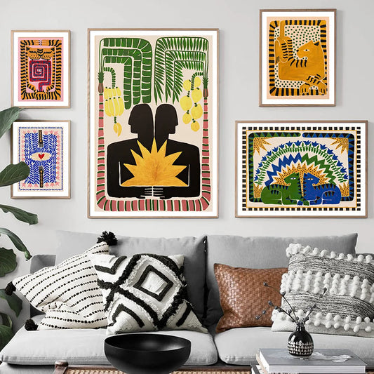 Abstract Boho Canvas Prints