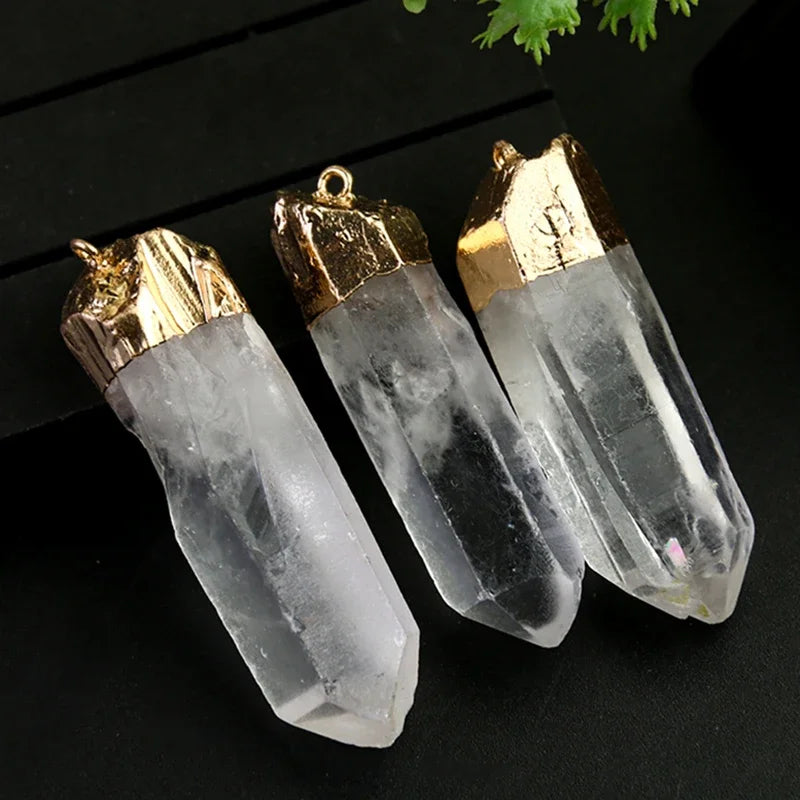 Natural Crystal Druzy Irregular Shape Pendant (1 piece, 44-60mm)