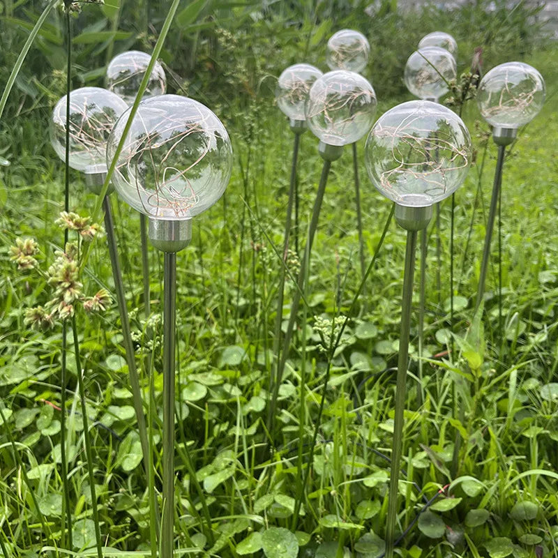 Copper Wire Transparent Ball Outdoor LED Solar Light