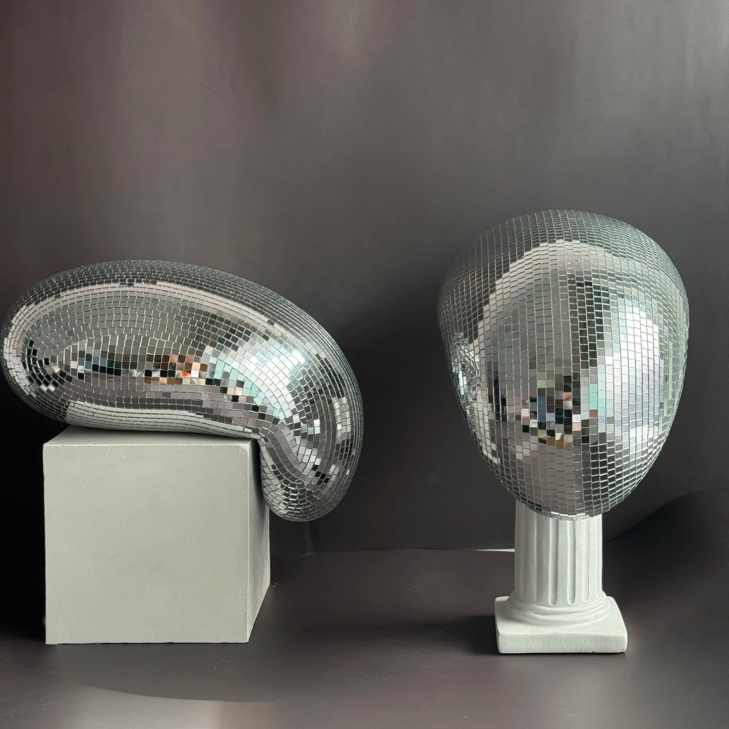 Melted Disco Ball Shelf Decor