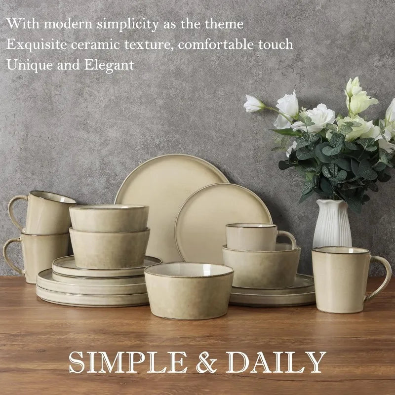 16-Piece Stoneware Dinnerware Set