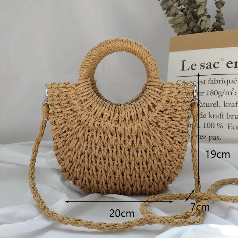 Straw Beach Bag (various options)