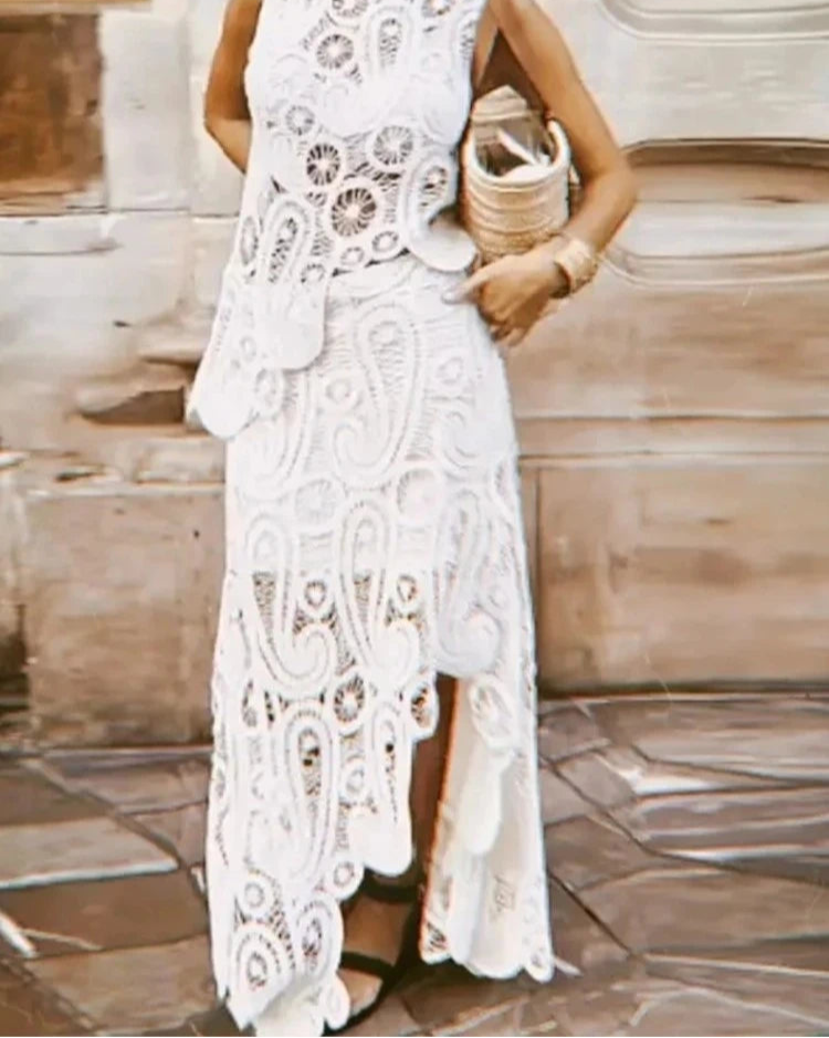 Crochet Top & Skirt Set