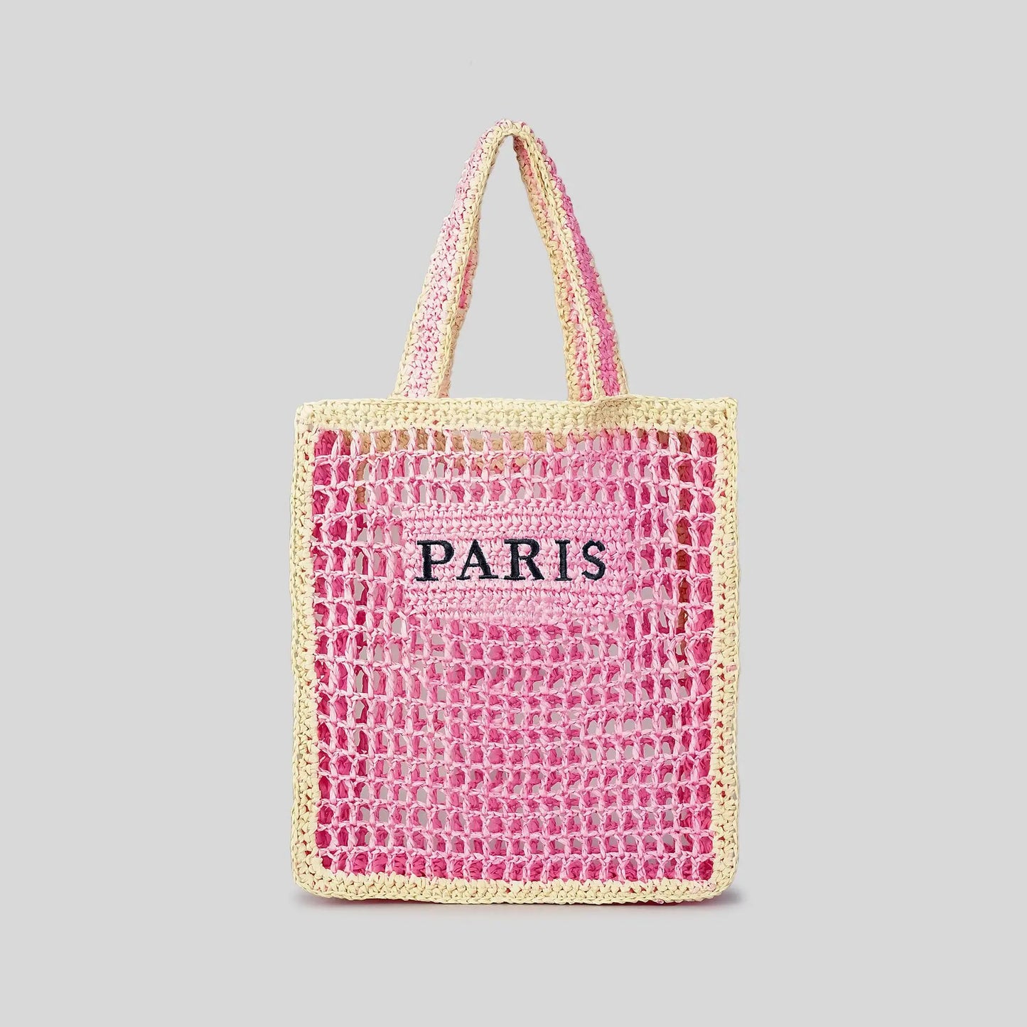 Straw Patchwork Shoulder Bag