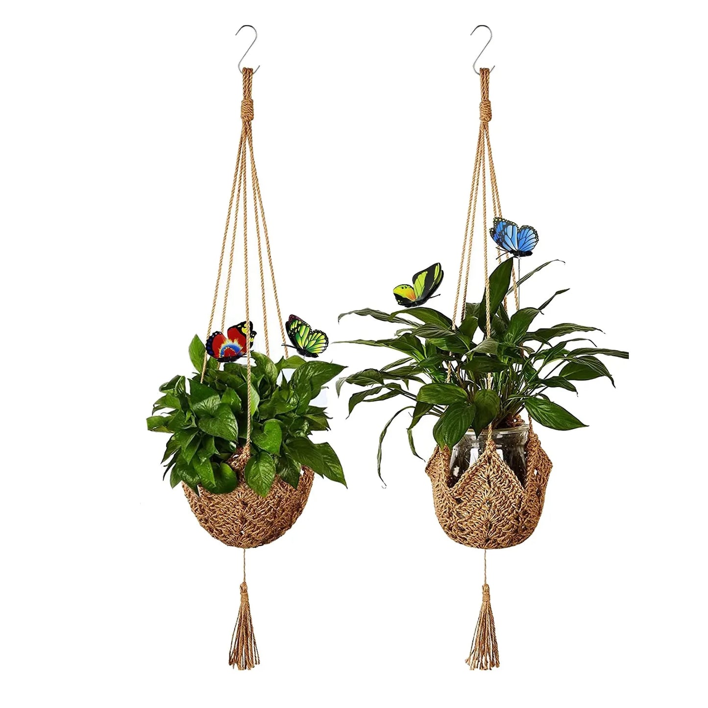 Handmade Wall Hanging Pot Planters for Indoor/Outdoor Use (2 pack, Pot NOT Include)