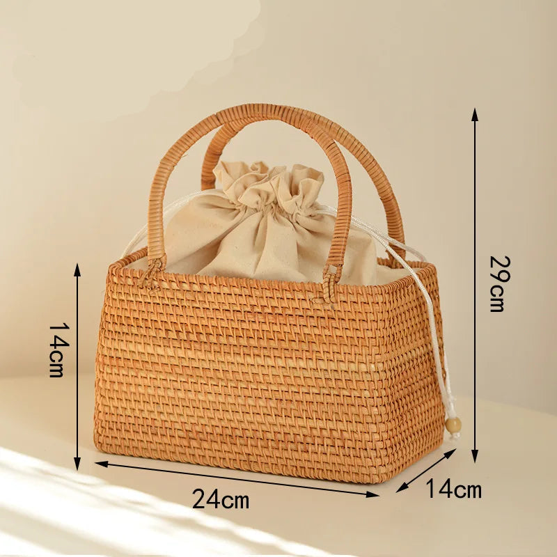 Rattan Basket Bag