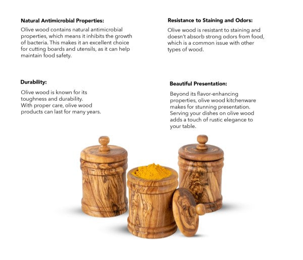 Olive Wood Canister Set