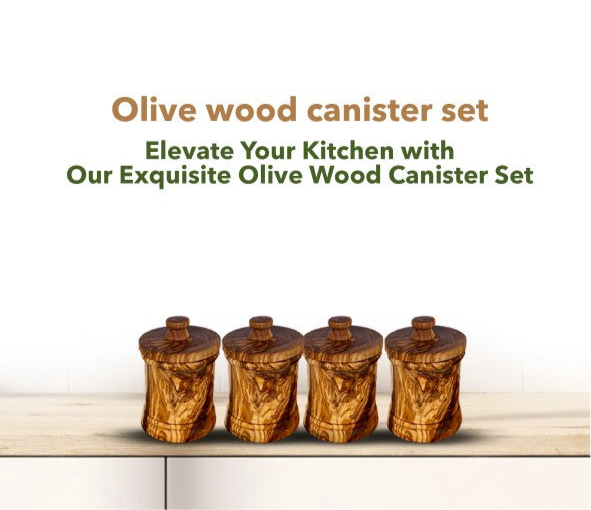 Olive Wood Canister Set