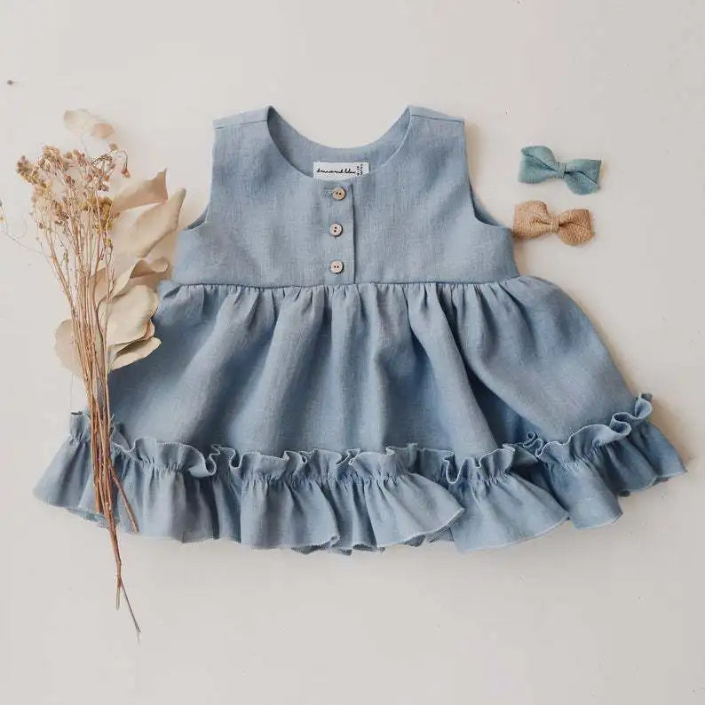 Baby Girls Ruffled Dress & Bloomers