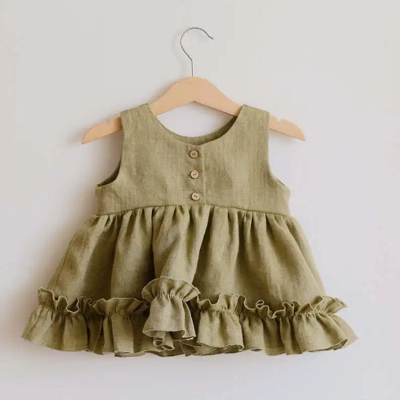 Baby Girls Ruffled Dress & Bloomers