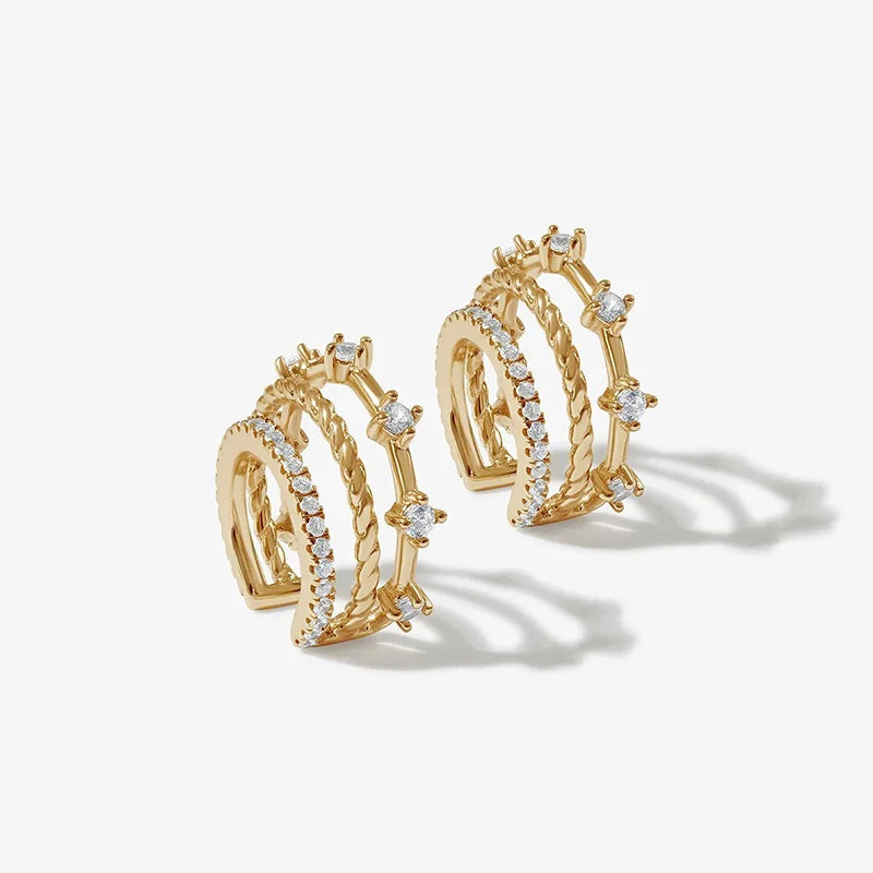 Gold Plated Cubic Zirconia Earrings (8 style options)