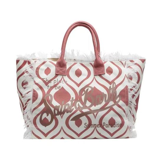 Saint Barth Large Canvas Beach Bag