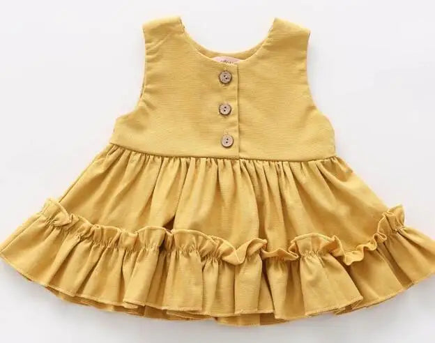 Baby Girls Ruffled Dress & Bloomers